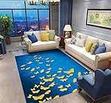 Kunsen tepiche für kinderzimmer Teppich rutschfest Esszimmer Blauer Teppich Schlafzimmer rechteckiger Teppich maschinenwaschbar teppichen tepich 200X300CM 6ft 6.7' X9ft 10.1'