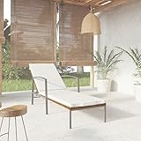 Homgoday Sonnenliege mit Auflage Gartenliege Liege Relaxliege Strandliege Freizeitliege Liegestuhl Sonnenliege für Pool, Balkon, Garten Poly Rattan Braun