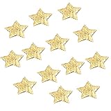 IHGWE Start Star 2cm Gold Konfetti 100Stück Weihnachten fünfzackige Silberne Dekor-Tuch Wandhalterung Handy Selbstklebend (Gold, One Size)