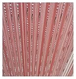 Fadenvorhang,Fadengardinen 12 Farbe Perlen Linie Vorhang Moderne Garn gefärbte Vorhänge for Wohnzimmertür Hotel Café Innendekoration Feste Vorhang (Color : Pink, Size : 100cm x 200cm)