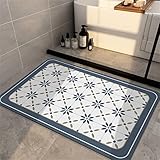 Badezimmerteppich, Badematte rutschfest, Duschmatte rutschfest, Duschvorleger, Badvorleger Badteppich rutschfest Waschbar Teppich Badezimmer, Bathroom Mat, Bath Mat Mats, Bad Teppich, Muster-90x120cm