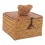 DOITOOL Aufbewahrungsbox Aus Stroh Für Kinder Süßigkeitenbox Regale Für Spielzeug Gemüsekörbe Korb Für Schmutzige Kleidung Snacks Aufbewahrungskorb Regal Körbe Für