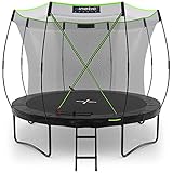 KINETIC SPORTS Trampolin Outdoor 305 cm 'Ultimate Pro' – TÜV GS-geprüft, Designed in Germany, Fiberglas Netzstangen, AirMAXX Technologie, Premium Gartentrampolin Kindertrampolin, Schwarz