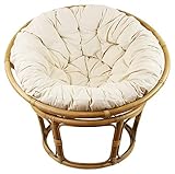 Rattan Sessel rund Relaxsessel 'Papasan', 3-teilig Ø 90 x 50 cm, Fuß Ø 65 x 31 cm,