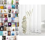Sanilo® Duschvorhang, viele schöne Duschvorhänge zur Auswahl, hochwertige Qualität, inkl. 12 Ringe, wasserdicht, Anti-Schimmel-Effekt (Balance, 180 x 200 cm)