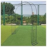 HASMI Gartenbogen Spalier Für Kletterpflanzen, Outdoor Stahl Rose Arbor Hinterhof Rasen Bogen Bogen Unterstützung/Black/180 * 240Cm