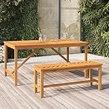Youuihom Außenbänke, Loungesessel, Gartenbänke, Terrassenbänke, Gartenbank 110 cm Massivholz Akazie Geeignet für Gärten, Balkone und Terrassen, Sonnenzimmer