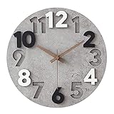 lzzfw Moderne 3D Wanduhr Holzuhr Mechanismus Kunst Stille Luxusuhren Wand Home Decor Wohnzimmer Uhr