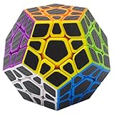 Coolzon Zauberwürfel Megaminx Speed Cube Würfel Carbon Faser Aufkleber Neue Geschwindigkeits Super Schnell und Glatt