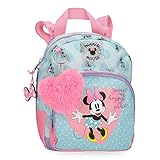 Disney Minnie My Happy Place Blauer Kindergartenrucksack 19x23x8 cm Polyester 3,5L