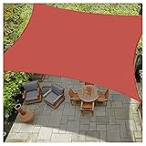 Sonnensegel Wasserdicht, Sonnensegel 4x4m, 95% UV Schutz Atmungsaktiv Sonnensegel Wetterbeständig Garten Sonnensegel Strand Balkon, Sonnenschutz Für Balkon Terrasse (Color : Red, S : 64 * 6m)