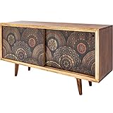 riess-ambiente.de Massives Sideboard Mandala 160cm Mangoholz bunt mit Schiebetüren Kommode Massivholz