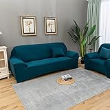 Hochelastische Sofabezüge, Stretch-Sofabezüge, moderner Sofabezug, rutschfester Möbelschutz für 1-, 2-, 3-, 4-Kissen-Couch, maschinenwaschbar, mit rutschfestem Schaumstoff – grün – 1-Sitzer (90–140 cm