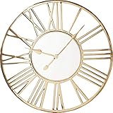 Kare Design Wanduhr Giant, Gold Ø80cm, 80x80x5cm