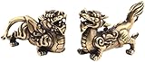 Ornament Figur Home & Office Decorationfeng Shui Messing Qilin Kylin Statue Skulptur Kupfer Chi Lin Figur Pixiu Lucky Statue Kuchen Tope Feng Shui Home Decorations Tisch Ornament for viel Glück Reicht