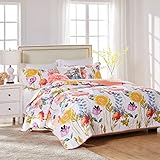 Greenland Home 3-teilig Watercolor Dream Quilt Set, Full/Queen, Multi