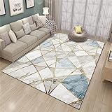 AD6H-CZ Hellblauer Teppich, Baby kriechen Feuchtigkeit beständiger und schmutz abweisend Sofa Teppich,Hellblau,80x120cm