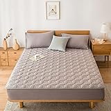 BAJIN Matratzen-Bett-Schoner mit Spannumrandung |Auch für Boxspring-Betten und Wasser-Betten geeignet | Microfaser | 100% Polyester | Matratzen-Auflage,180x200+25cm