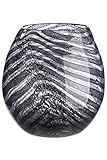 Casablanca Vase Blumenvase grau schwarz aus Glas - Deko Wohnzimmer Geschenk für Frauen Geburtstag Muttertag Höhe 17 cm