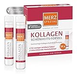 Merz Spezial Kollagen Schönheits-Formel Trinkampullen – Hochwertige Anti Aging Ampullen mit Kollagen-Komplex, Biotin, Niacin, Zink, Vitamin C & E – 14 x 25 ml