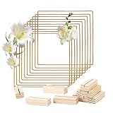 Rianpesn Hoop-Mittelstück - 10 Stück Makramee-Kranz,Runde Ringe, Tafelaufsätze, Dekorationen für Hochzeit, Party, Tisch, Wand, Bastelarbeiten