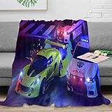 Need for Speed Fleece-Überwurf, superweiche Decke, luxuriöses Auto-Design, Schlafzimmer-Serie, mehrfarbig (Flanelldecke), 127 x 152 cm