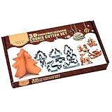 YWSTYllelty Cookie Cutter Plätzchenformen für Kinder Weihnachtsplätzchen-Edelstahl-Kuchenform Frohe Weihnachtsdekoration für Zuhause Backring Hoch (Silver-B, One Size)