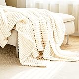 QOFLY Soft Kuscheldecke weiß 150x200 cm Geschenkverpackung Hochwertige, Flauschige Fleecedecke als Wohndecke, Tagesdecke oder Sofaüberwurf…