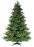 RS Trade® HXT 19001 künstlicher Weihnachtsbaum 180 cm (Ø ca. 132 cm ) mit 1422 Spitzen und Schnellaufbau Klapp-Schirmsystem, schwer entflammbar, unechter Tannenbaum inkl. Metall Christbaum Ständer