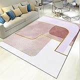 RUGMRZ Wohnzimmertisch Salon Auslegware Rosa lila Wohnzimmer Teppich Mädchen Zimmer Heim Dekoration weich und Nicht deformiert Teppich Draußen 140X200CM