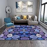 DJHWWD Kinder teppiche mädchen Area Rug Rechteckiger Blauer Schlafzimmerteppich, Esszimmerteppich, Wohnzimmerteppich rutschmatte Teppich 100X160CM