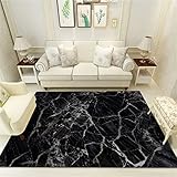 RUGMRZ Wohnzimmertisch Waschbarer Teppich Grauer Marmor Textur Rechteckiges Schlafzimmer Zubehör weich und Nicht verformt Flickenteppich Waschbar 80X200CM