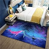 Teppich kinderzimmer dekoartikel Haushalt Nachttisch Teppich lila-Blaue Cartoon-Dekoration weich und rutsch fest Badezimmer teppiche 200X300CM