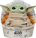 Mattel Disney Star Wars GWD85 - Spielzeug mit Geräusch- und Bewegungsfunktion, ca. 28 cm große Yoda Baby-Figur aus „The Mandalorian“, Figur zum Sammeln, ab 3 Jahren