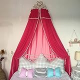 Prinzessinnen-Betthimmel für Mädchen und Kinder, Betthimmel, Zelt für Kinderzimmer oder Kinderbetten, Kinderzimmer zum Dekorieren, Spielen, Lesen, Schlafen als hängendes Hausschloss