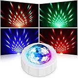 Discokugel, SEBRUANC Party lichter LED Disco lights Musikgesteuert Mini DJ Party lichter, 300mAH Batterie Stroboskop Ball Bühnenlichter für KTV,Weihnachten,Home Parties,Kinder Geburtstag Geschenk