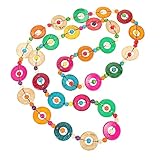 Adorainbow Hawaii-Halskette Halsketten Für Frauen Mehrschichtige Holz-Halskette Böhmische Muschel-Halskette Holzperlen-Charm-Halskette Holzperlenstrang Damen-Anhänger Damen-Halskette