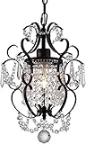 LHTCZZB Kreatives antikes Metall Pendelleuchte Europäische elegante Kristallleuchter-Beleuchtung Schlafzimmer Deckenhängeleuchte Fixture Dekoration Restaurant Droplight for Wohn-Esszimmer E27 Edison