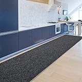 Floordirekt Küchenläufer Granada - Teppich-Läufer auf Maß für die Küche - Breite: 80 cm - Moderne & hochwertige Wohnteppiche (Anthrazit, 80 x 100 cm)
