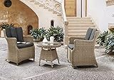 Destiny Balkonset Luna Sessel und Malaga Beistelltisch Ø 60 cm Gartenmöbelset