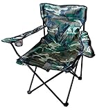 Mojawo Anglersessel Campingstuhl Faltstuhl Anglerstuhl Regiestuhl mit Getränkehalter und Tasche, Farben Anglerstühle:Camouflage