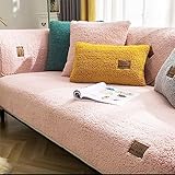 Wrneaoch Samt Sofa überzug 1 2 3 4 Sitzer Sofa überzug l Form nordische Mode StilBequemes Kaschmir-Sofa überzug l Form großGeeignet für Schlafzimmer, Wohnzimmer, Arbeitszimmer, Garderobe