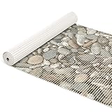 ANRO Weichschaummatte Badvorleger Bodenbelag Badläufer Antirutsch 130x1500cm Steine Grau
