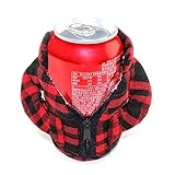 RZXBB Dosenkühler Jacke,Getränkejacke,Bierkühler,Kühlmanschette Für Flaschen,Kreative Biermäntel,Mini Jacke Für Dosen (Plaid)