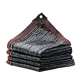 Sonnenblock-Schatten-Tuch, schwarz, 3 x 6 m, Sonnenschutztuch für Pflanzen, Gartenschattennetz, mit Ösen, Pflanzenschutz, für Hinterhof, Gewächshaus, Pflanzen, Blume