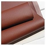 Kunstleder Stoff Kunstleder Lederimitat Lederstoff Polsterstoff Möbelstoff Meterware Bezugsstoff - PVC Kunstleder Rindsleder Optik Stoff Grau , Brown (Multiple Größen) füR Sofa Auto Sitz MöBel Jacken