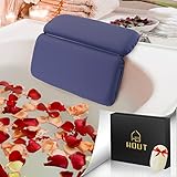 HOUT® Badewannenkissen | Badewanne Zubehör & Badekissen mit 7 Saugnäpfen | Spa Kissen & Bad Zubehör | Luxus-Badaccessoires für Whirlpool, Badewannen und Spa (Blau)