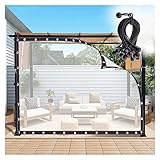 QSTGX wasserdichte Vorhänge für Den Außenbereich, Durchsichtige Pergola-Seitenwände, Durchsichtige Vinylfolie für Umzäunung, Terrasse, Pool, Veranda (Farbe : Clear, Größe : 2.5x1.5m)