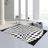 DJHWWD Kinderteppich Waschbar Flur Deko Haushalt Bodenmatte Schlafzimmer Nachtdecke Zuhause Wohnzimmer Dekoration Sofa Couchtisch Matte Weiß,€ Weiß,200 X 300 cm Straßen Teppich 200X300cm