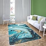 Teppich Wohnzimmer 120X170 Marmor Teppich Kurzflor Schlafzimmer,Teppiche Moderne,Carpet Für Wohnzimmer Küche Esstisch,Teppich Waschbar